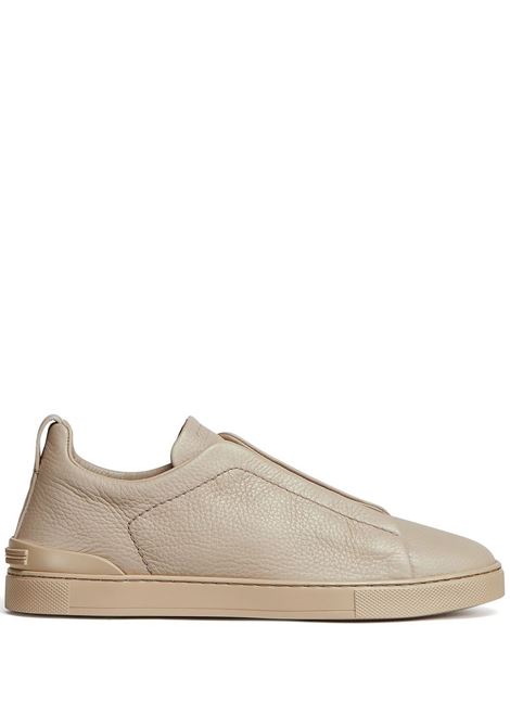 Sneakers Triple Stitch in beige di Zegna - uomo