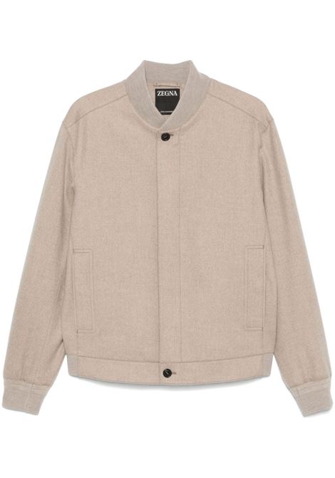 Beige Oasi bomber jacket Zegna - men