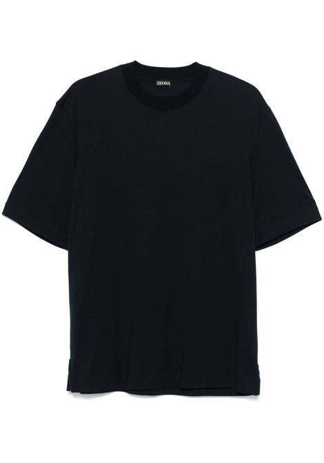 Blue crew-neck T-shirt Zegna - men