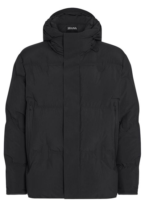 Black hooded padded jacket Zegna - men ZEGNA | Outerwear | UETF7A8ECT574K09