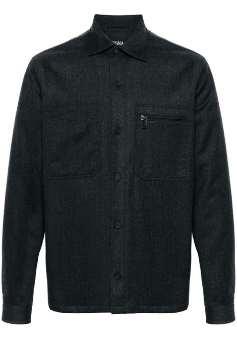 Grey overshirt Zegna - men