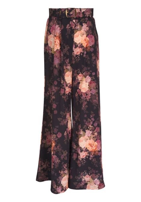 Multicolor floral-print flared trousers Zimmermann - women