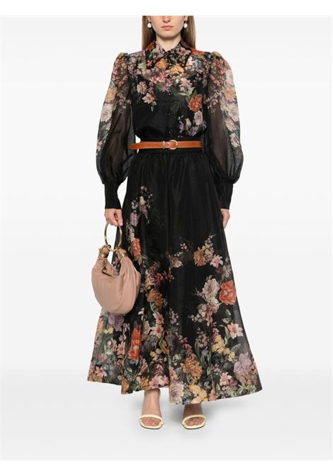 Gonna con stampa floreale  in nero Zimmermann - donna ZIMMERMANN | 0815SF243BLKMLFL