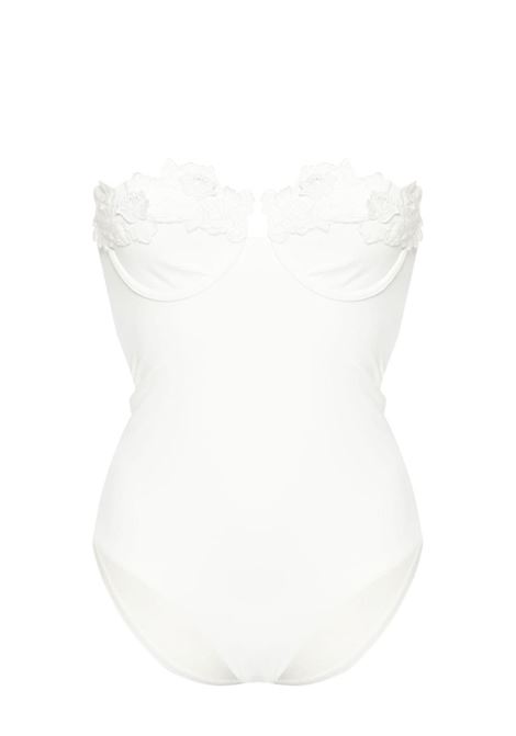 White Halliday floral-appliqué swimsuit Zimmermann - women