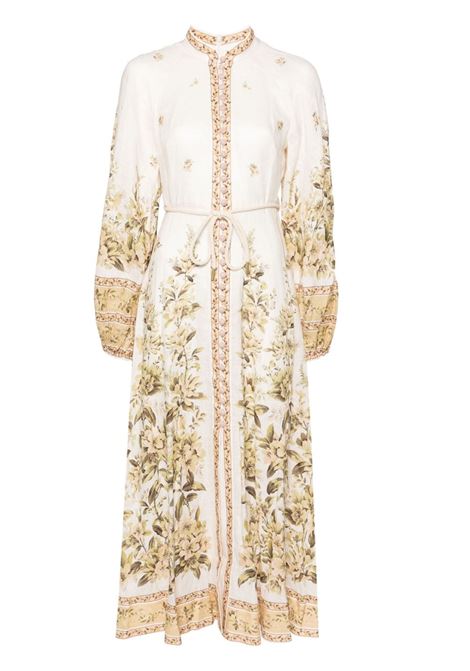 White floral midi dress ZIMMERMANN - women ZIMMERMANN | Dresses | 1084DSS245STFLO