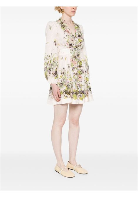 Multicolored halliday plunge floral-print dress zimmermann - women ZIMMERMANN | 1152DSS241CMFL