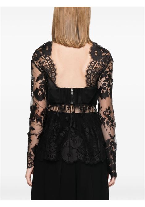 Black Illustration lace-up  top Zimmermann - women ZIMMERMANN | 1329TF241BLK