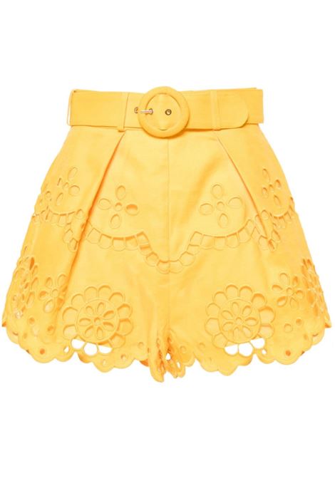 Shorts Pop con ricamo in arancione Zimmermann - donna