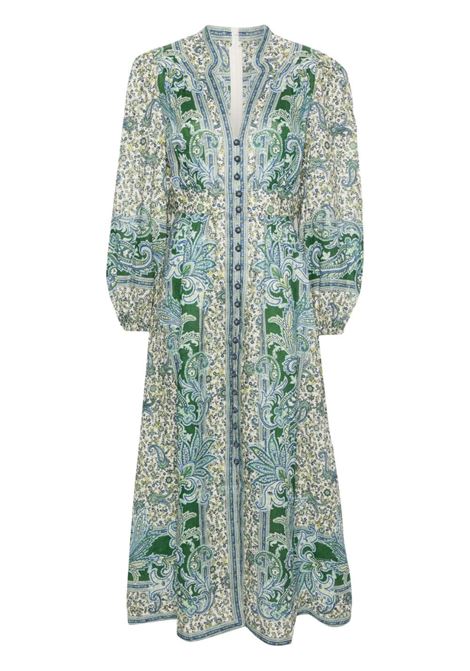 Green Ottie paisley-print maxi dress Zimmermann - women