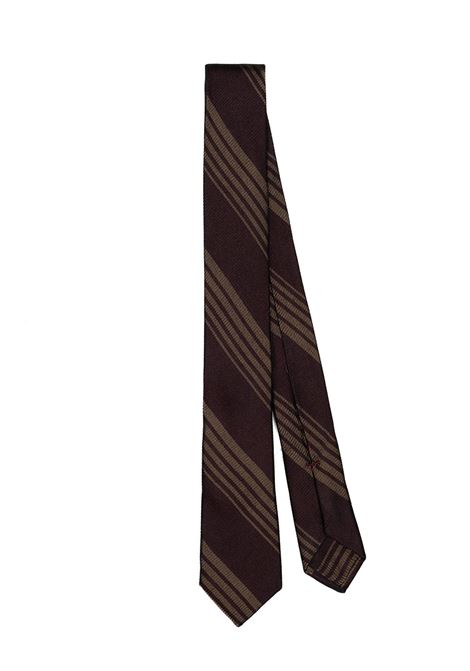 Multicolored silk tie F.Marino - men  F.Marino | 2006CMMARRONEBEIGE