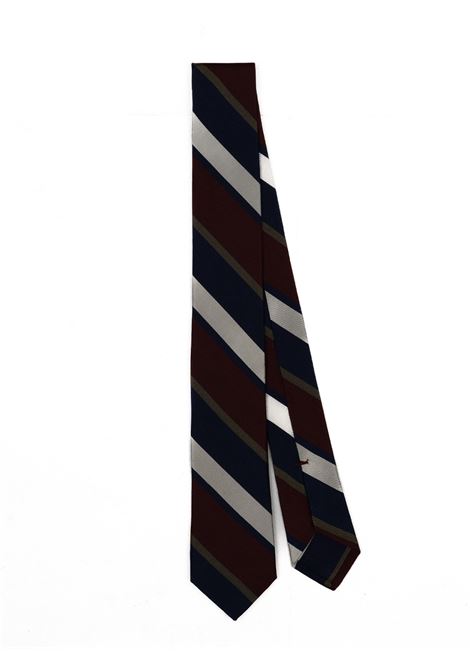 Multicolored silk tie F.Marino - men  F.Marino | 2006CMROSSOBLUBIANCO