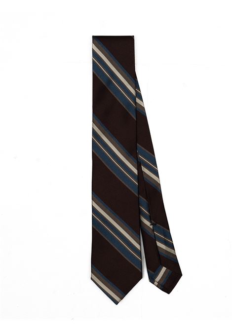 Multicolored silk tie F.Marino - men F.Marino | 20075CMMARRONEBLU