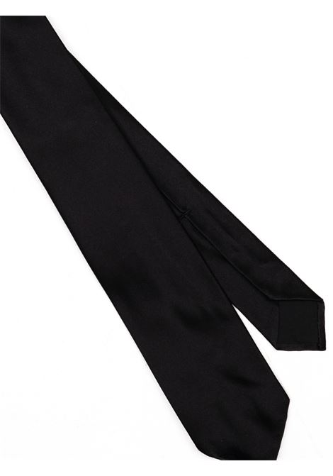 Black satin tie F.Marino - men  F.Marino | 506SFONDORASONERO