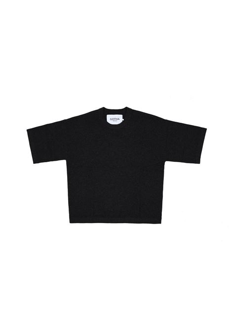 Black knitted T-shirt Gotha - men  GOTHA | 4502408CCHARBON