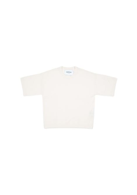 T-shirt in maglia in beige Gotha - uomo GOTHA | 4502408CECRU