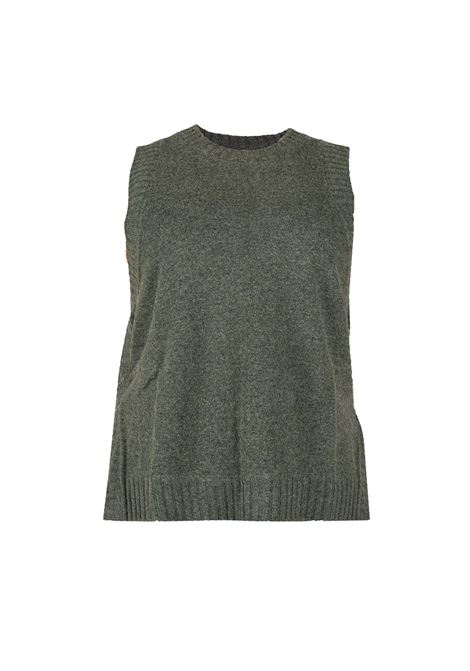 Gilet in maglia in verde Gotha - donna GOTHA | 4503092ASH