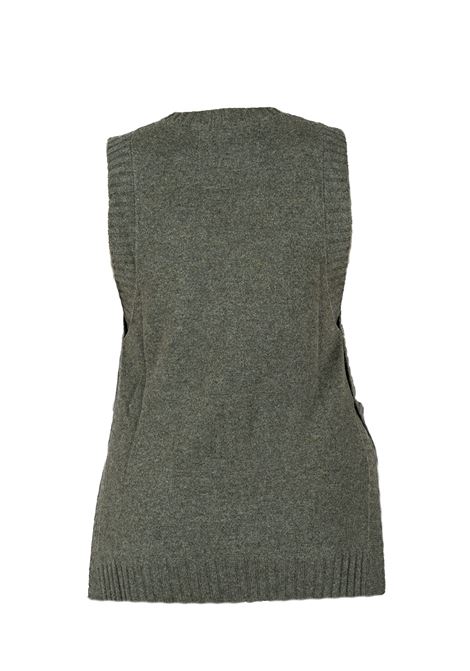 Green knitted gilet Gotha - women GOTHA | 4503092ASH