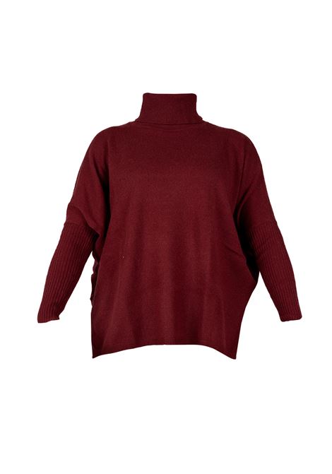 Maglione a maniche lunghe in bordeaux Gotha - donna