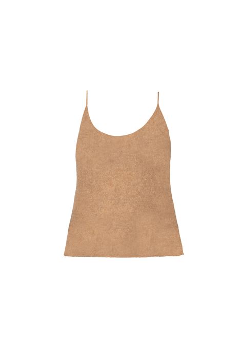 Beige thin straps knitted top Gotha - women GOTHA | 4508204CCAMELCHINE