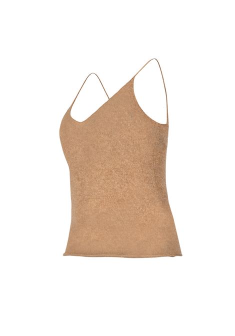 Beige thin straps knitted top Gotha - women GOTHA | 4508204CCAMELCHINE