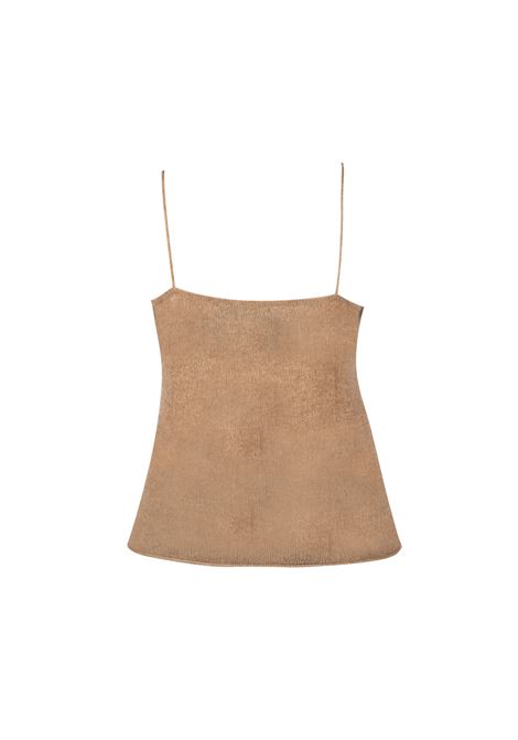 Beige thin straps knitted top Gotha - women GOTHA | 4508204CCAMELCHINE