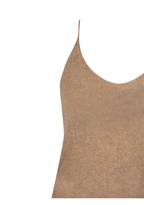 Beige thin straps knitted top Gotha - women GOTHA | 4508204CCAMELCHINE