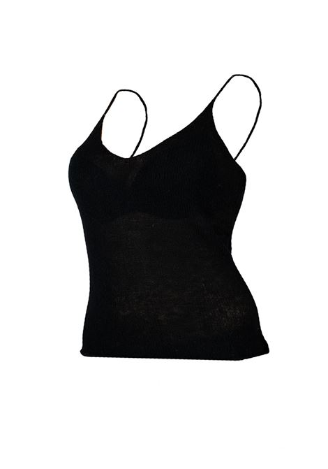 Black thin straps knitted top Gotha - women GOTHA | 4508204CNOIR