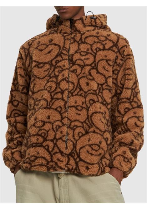 Brown bear-print faux fur jacket Inbetweeners  - unisex INBETWEENERS | F4TWUAZH060178