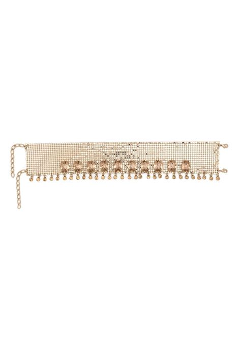 Gold metal- mesh crystal choker Rabanne - women