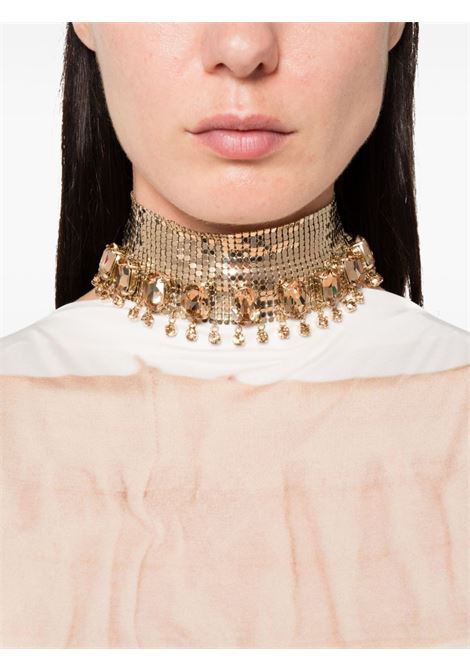 Choker in maglia mettalica con cristalli in oro Rabanne - donna RABANNE | 23ABB0288MET074P710