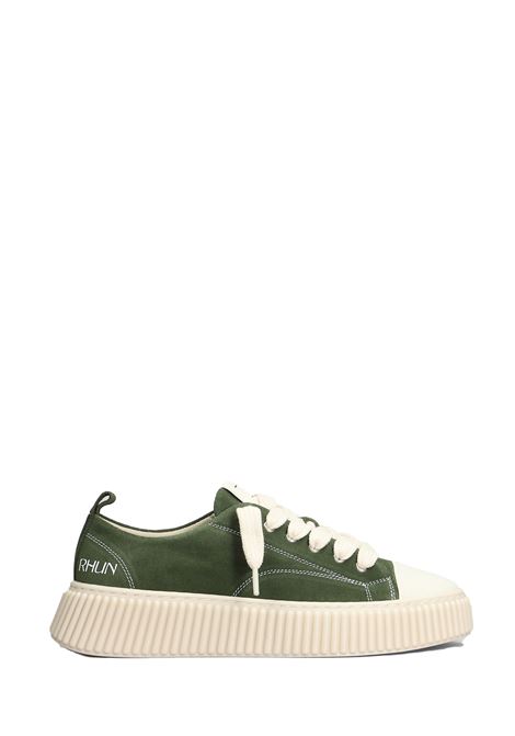 Green low-top sneakers in suede Rhun - men RHUN | 2020SUEDEGRN