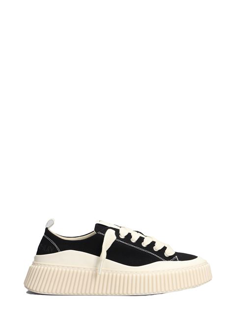 Sneakers basse in tela in nero Rhun - uomo