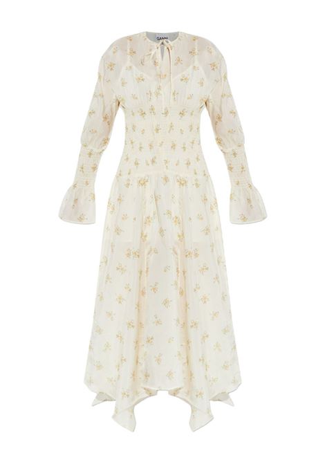 Abito lungo con stampa a fiori Ganni - donna