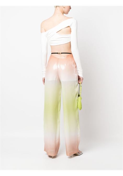 Orange gradient-effect sequinned trousers - women GCDS | SS23W270433MX