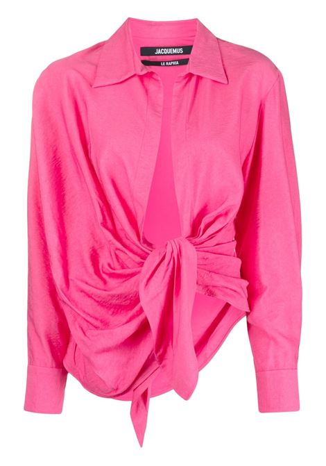 Camicia a maniche lunghe in rosa - donna