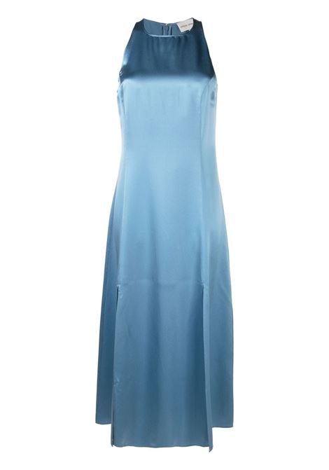 Blue satin-finish midi dress - women LOULOU DE SAISON | Dresses | MINABL