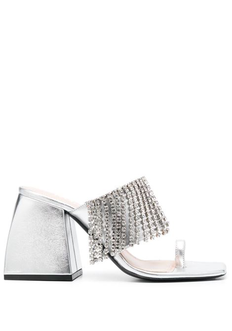 Silver Bulla Preston 90mm mules - women NODALETO | NO1112133SLVR