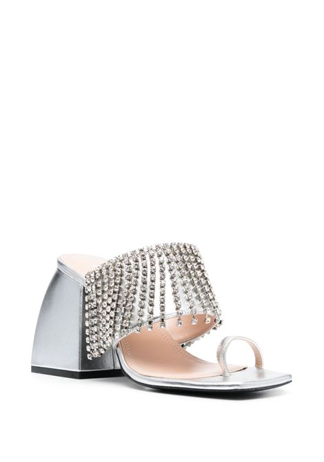 Silver Bulla Preston 90mm mules - women NODALETO | NO1112133SLVR