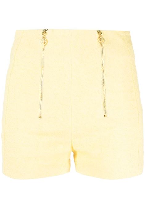 Shorts sartoriali con doppia zip in giallo - donna PATOU | TR0290134213M