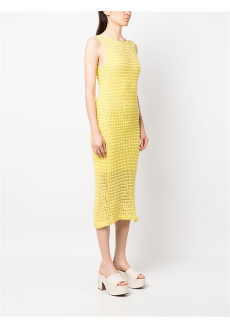 Yellow Samina crochét midi dress - women REMAIN | 500409200130941