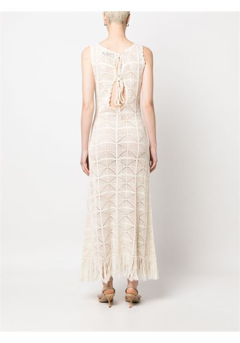 Beige salerno crochet-design dress - women RODEBJER | 22006341517