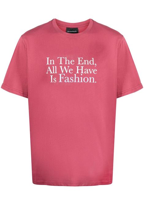 Pink graphic-print T-shirt - unisex THROWBACK | DVTFASHIONLAPILLO