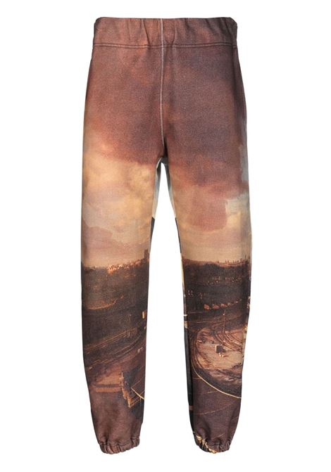 Multicolored graphic-print trousers - men<BR/><BR/>