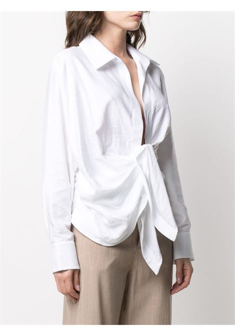 Camicia bahia con nodo in bianco- donna JACQUEMUS | 213SH0021020100