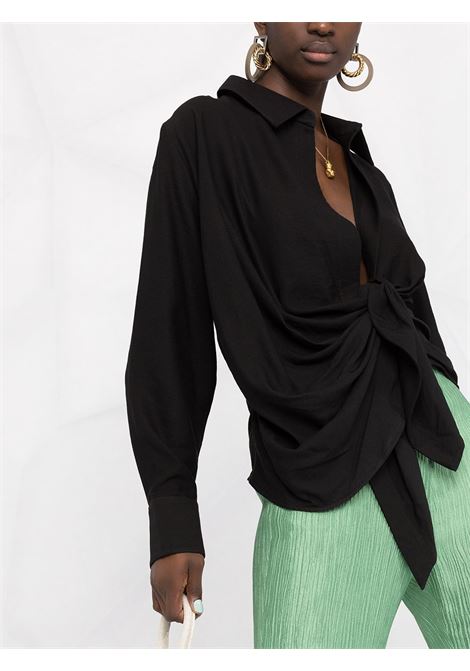 Camicia a maniche lunghe in nero - donna JACQUEMUS | 213SH0021020990