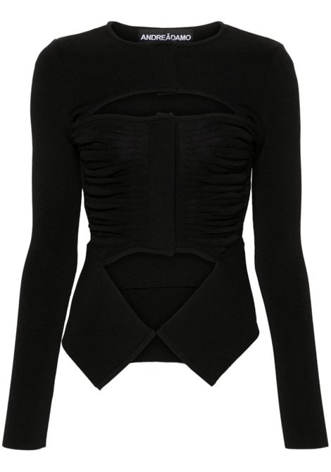 Black cut-out detail top - women ANDREADAMO | ADPS24CA027513720372