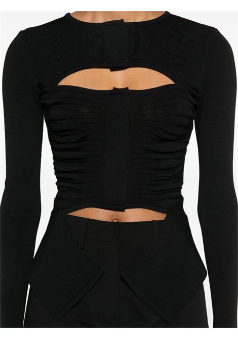 Black cut-out detail top - women ANDREADAMO | ADPS24CA027513720372