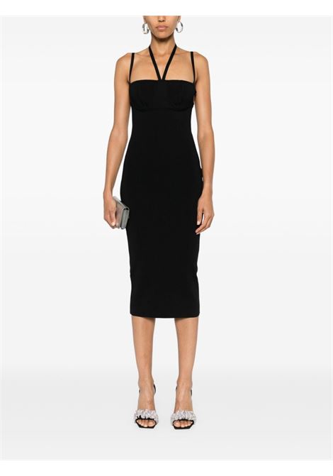 Black halterneck knit midi dress Andreadamo - women ANDREADAMO | ADPS24DR197544730473