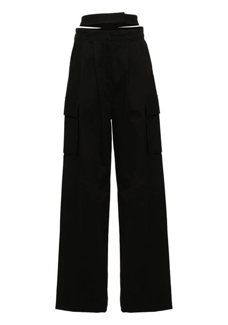 Black high-waist wide-leg trousers - women ANDREADAMO | ADPS24PA047591690473