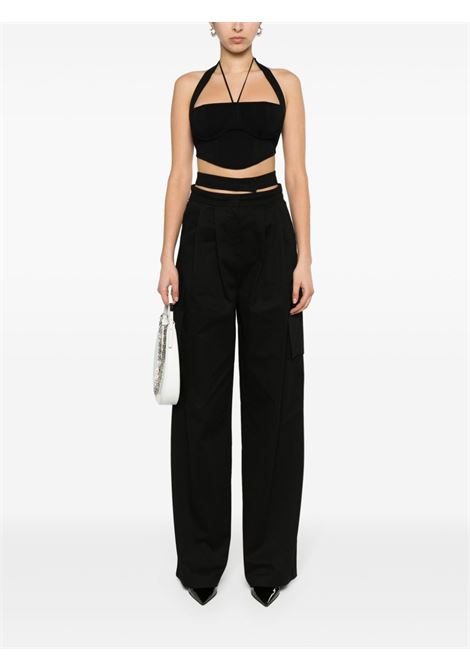 Black high-waist wide-leg trousers - women ANDREADAMO | ADPS24PA047591690473